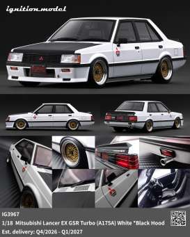 Mitsubishi  - Lancer white/black - 1:18 - Ignition - IG3967 - IG3967 | Toms Modelautos