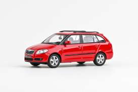 Skoda  - Fabia II Combi 2007 red - 1:43 - Abrex - 143AB-009B - ab143AB-009B | Toms Modelautos