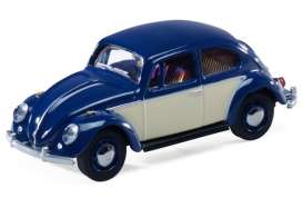 Volkswagen  - Kever 2-tone blue/beige - 1:64 - Schuco - S452040103 - schuco452040103 | Toms Modelautos