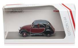 Citroen  - 2CV Charleston bordeaux/black - 1:64 - Schuco - S452040110 - schuco452040110 | Toms Modelautos