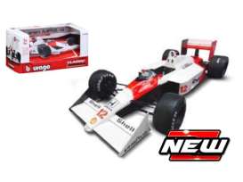 McLaren  - MP4/4 1988 white/red - 1:43 - Bburago - 18-38602 - bura38602 | Toms Modelautos