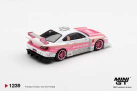 Nissan  - Silvia (S15) 2026 white/pink - 1:64 - Mini GT - MGT01239-R - MGT01239-R | Toms Modelautos