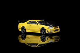 Nissan  - Skyline GT-R (R34) yellow - 1:64 - Motorhelix - M63475 - MH63475 | Toms Modelautos