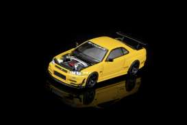 Nissan  - Skyline GT-R (R34) yellow - 1:64 - Motorhelix - M63475 - MH63475 | Toms Modelautos
