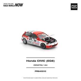 Honda  - Civic EG6 white/red - 1:64 - Pop Race Limited - PR640510 - PR640510 | Toms Modelautos
