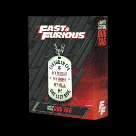 Accessoires Fast & the Furious - Steel Dog Tag  - Fanattik - UV-FF06 - fanUV-FF06 | Toms Modelautos