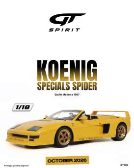 Koenig-Specials  - Spider 1987 yellow - 1:18 - GT Spirit - GT581 - GT581 | Toms Modelautos