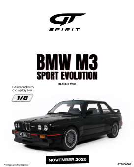 BMW  - M3 Sport 1990 black - 1:8 - GT Spirit - GTS800602 - GTS800602 | Toms Modelautos