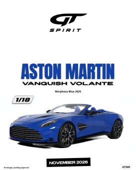 Aston Martin  - Vanquish Volante  2025 blue - 1:18 - GT Spirit - GT589 - GT589 | Toms Modelautos