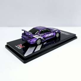 Nissan  - Skyline GT-R (R34) purple chrome - 1:64 - DPLS - DPLS-R34-TMCS25 - IN64-DPLS-R34-TMCS25 | Toms Modelautos