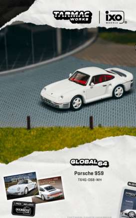 Porsche  - 959  1989 white - 1:64 - Tarmac - T64G-068-WH - TC-T64G-068-WH | Toms Modelautos