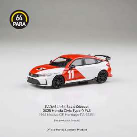 Honda  - Civic Type R FL5 2025 red/white - 1:64 - Para64 - PA-55591 - pa55591 | Toms Modelautos