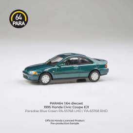 Honda  - Civic 1995 blue green - 1:64 - Para64 - PA-55768 - pa55768 | Toms Modelautos