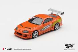 Toyota  - Supra MK4 2001 orange - 1:64 - Mini GT - MGT01250-BL - MGT01250-BL | Toms Modelautos
