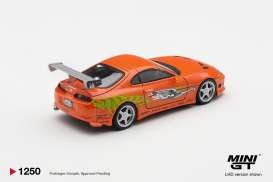 Toyota  - Supra MK4 2001 orange - 1:64 - Mini GT - MGT01250-BL - MGT01250-BL | Toms Modelautos