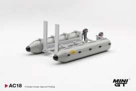 Accessoires  - Potoon Raft 1985 grey - 1:64 - Mini GT - AC18 - MGTAC18 | Toms Modelautos