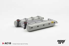 Accessoires  - Potoon Raft 1985 grey - 1:64 - Mini GT - AC18 - MGTAC18 | Toms Modelautos