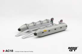 Accessoires  - Potoon Raft 1985 grey - 1:64 - Mini GT - AC18 - MGTAC18 | Toms Modelautos