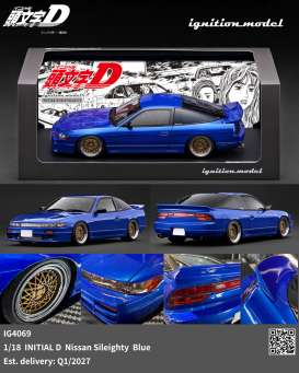 Nissan  - Sileighty blue - 1:18 - Ignition - IG4069 - IG4069 | Toms Modelautos