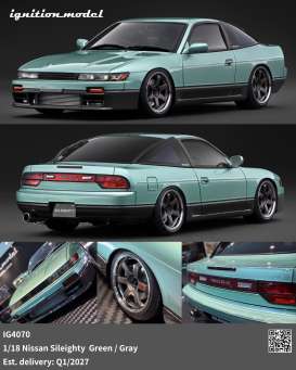 Nissan  - Sileighty green/grey - 1:18 - Ignition - IG4070 - IG4070 | Toms Modelautos