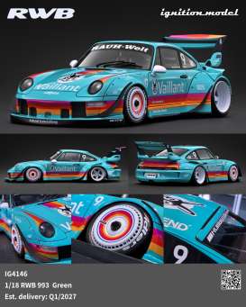 Porsche  - RWB 993 green - 1:18 - Ignition - IG4146 - IG4146 | Toms Modelautos