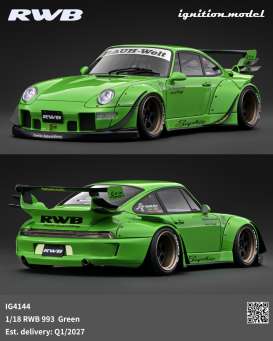 Porsche  - RWB 993 green - 1:18 - Ignition - IG4144 - IG4144 | Toms Modelautos