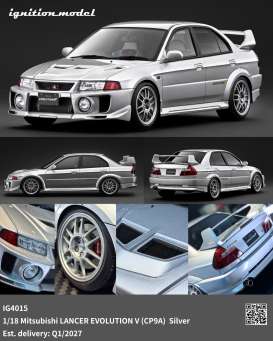 Mitsubishi  - Lancer Evo V silver - 1:18 - Ignition - IG4015 - IG4015 | Toms Modelautos