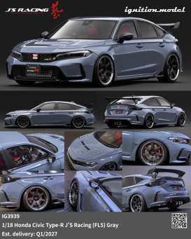 Honda  - Civic grey - 1:18 - Ignition - IG3939 - IG3939 | Toms Modelautos