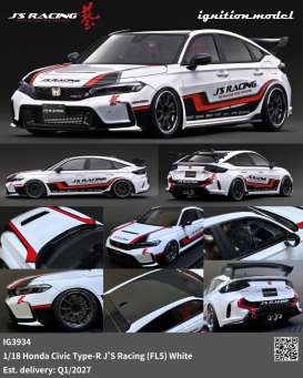 Honda  - Civic white - 1:18 - Ignition - IG3934 - IG3934 | Toms Modelautos