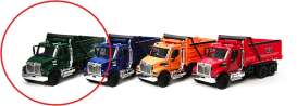 Western Star  - 47X green - 1:36 - Kinsmart - KT11003W - KT11003Wg | Toms Modelautos