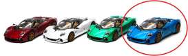 Pagani  - Utopia Coupe  blue - 1:36 - Kinsmart - KT5483W - KT5483Wb | Toms Modelautos