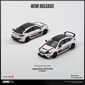 Honda  - Civic (FL5) white/black/red - 1:64 - Inno Models - IN64-FL5JS-WHI - in64-FL5JS-WHI | Toms Modelautos
