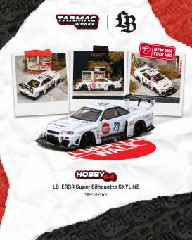 Nissan  - Skyline GT-R (R34) 2025 white - 1:64 - Tarmac - T64-104-WH - TC-T64-104-WH | Toms Modelautos