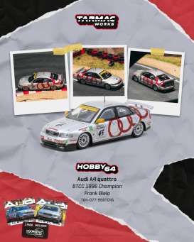 Audi  - A4 Quattro  1996 silver/red/yellow - 1:64 - Tarmac - T64-077-96BTC45 - TC-T64-077-96BTC45 | Toms Modelautos