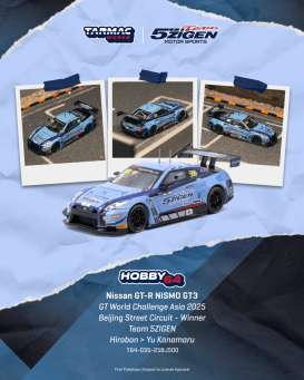 Nissan  - GT-R R35 Nismo GT3 2025 blue - 1:64 - Tarmac - T64-035-25BJ500 - TC-T64-035-25BJ500 | Toms Modelautos