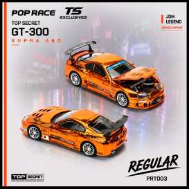Toyota  - Supra A80 orange chrome - 1:64 - Pop Race Limited - PRT003 - PRT003 | Toms Modelautos