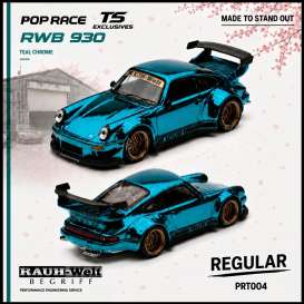 Porsche  - RWB 930 teal chrome - 1:64 - Pop Race Limited - PRT004 - PRT004 | Toms Modelautos