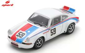 Porsche  - 911 Carrera RSR  1973 white/blue/red - 1:64 - Spark - 64S023 - spa64S023 | Toms Modelautos