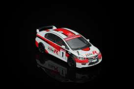 Honda  - Civic Type R 2012 white/red - 1:64 - Motorhelix - M65421 - MH65421 | Toms Modelautos