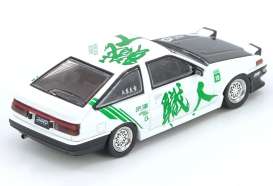 Toyota  - Sprinter Trueno AE86 white/green - 1:64 - DPLS - IN64-DPLS-AE86-DK - IN64-DPLS-AE86-DK | Toms Modelautos
