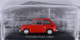 Polski Fiat  - 126P red - 1:43 - Magazine Models - PolskiFiat126P - mag43Polski-red | Toms Modelautos