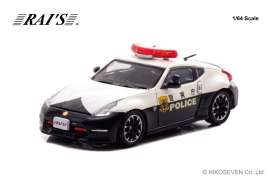 Nissan  - Fairlady Z Nismo (Z34)    white/black - 1:64 - Rai's - H7640039 - H7640039 | Toms Modelautos