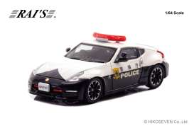 Nissan  - Fairlady Z Nismo (Z34)    white/black - 1:64 - Rai's - H7640041 - H7640041 | Toms Modelautos
