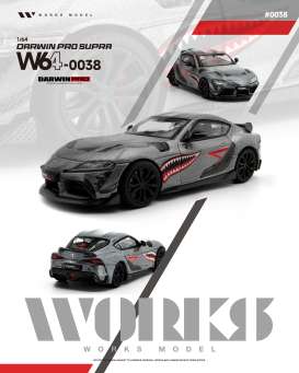 Toyota  - Supra carbon grey - 1:64 - WORKS - W64-0038 - W64-0038 | Toms Modelautos