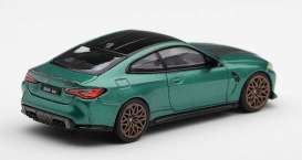 BMW  - M4 2024 green - 1:64 - Mini GT - MGT01328-BL - MGT01328-BL | Toms Modelautos