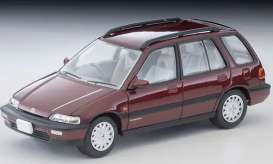 Honda  - Civic Shuttle 56i 1990 red - 1:64 - Tomica Limited Vintage - TMT33902 - TLV-N297b | Toms Modelautos