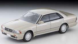Nissan  - Nissan Cedric HT V20 1989 yellowish  silver - 1:64 - Tomica Limited Vintage - TMT33789 - TLV-N368b | Toms Modelautos