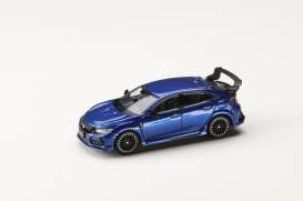Honda  - Civic 2017 blue - 1:64 - Hobby Japan - HJDM011-24 - HJDM011-24 | Toms Modelautos
