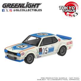 Nissan  - Skyline GTR 1972 white/blue - 1:64 - GreenLight - 235110-B - gl235110-B | Toms Modelautos