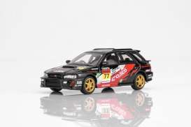Subaru  - Impreza Wagon WRX STi Ver VI black/red - 1:64 - Motorhelix - M67110 - MH67110 | Toms Modelautos